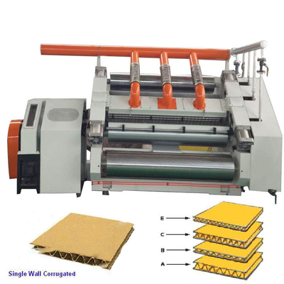 CE Fingerless Single Facer Machine voor kartonnen doos van 1600 mm